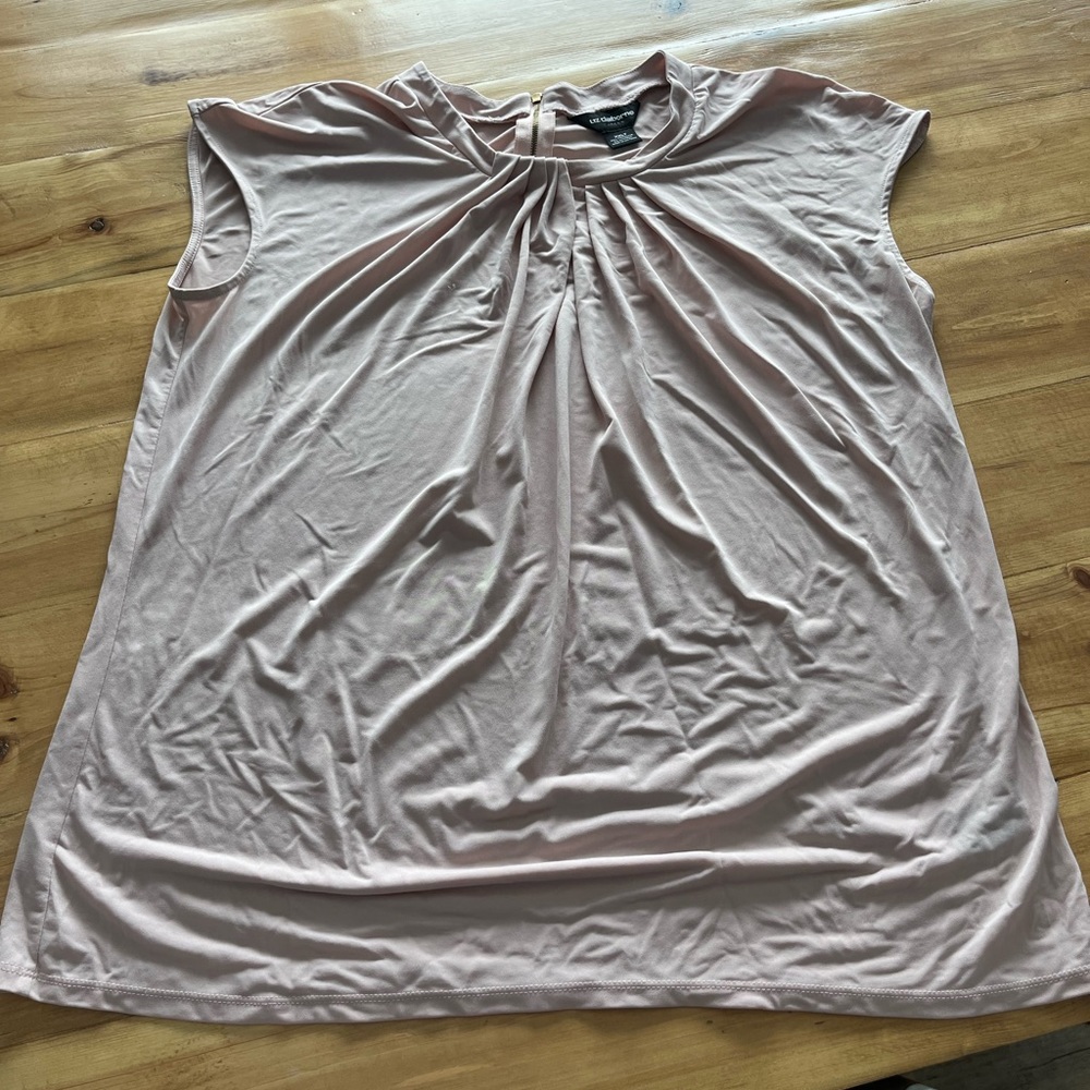 Blush pink business casual top